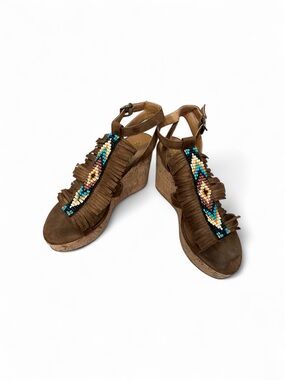 Ariat Unbridled Lolita Wedge Sandals Shoes Size 7.5